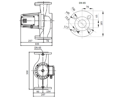 Циркуляционный насос Shinhoo Basic 65-12SF 380 В