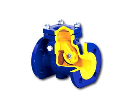 Клапан обратный поворотный чугун 302A Ду 200 Ру16 фл Zetkama 302A-200-C-01