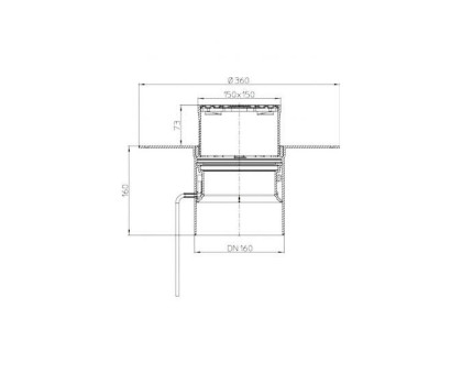 Кровельная воронка Hutterer & Lechner с электрообогревом, для ПВХ мембран, DN 160