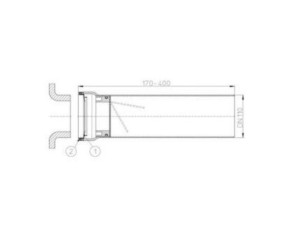 Патрубок Hutterer & Lechner для унитаза с обратным клапаном, DN 110