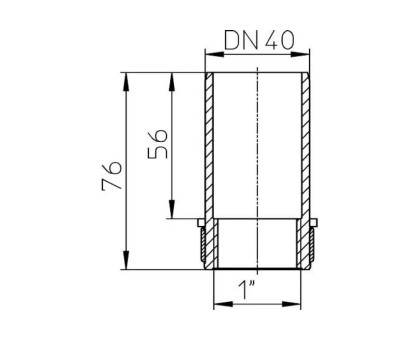 Переходник Hutterer & Lechner, DN 40x1"