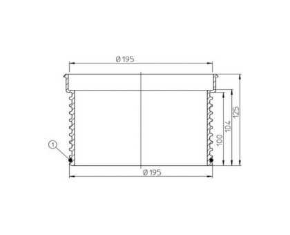 Удлинитель Hutterer & Lechner H=100 мм, DN 195 (Россия)