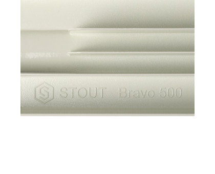 Алюминиевый секционный радиатор Stout Bravo 500 4 секции RAL9010 (SRA-0110-050004)