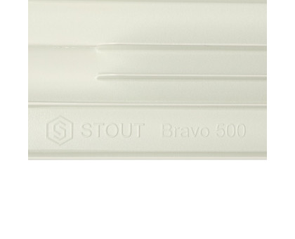 Алюминиевый секционный радиатор Stout Bravo 500 6 секций RAL9010 (SRA-0110-050006)