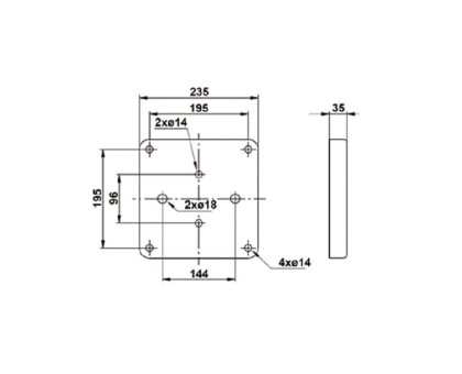 Основание для одинарных насосов TP, TPE серии 300 Grundfos 485031