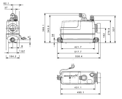 Установка канализационная SOLOLIFT2 CWC-3 Grundfos 97775316